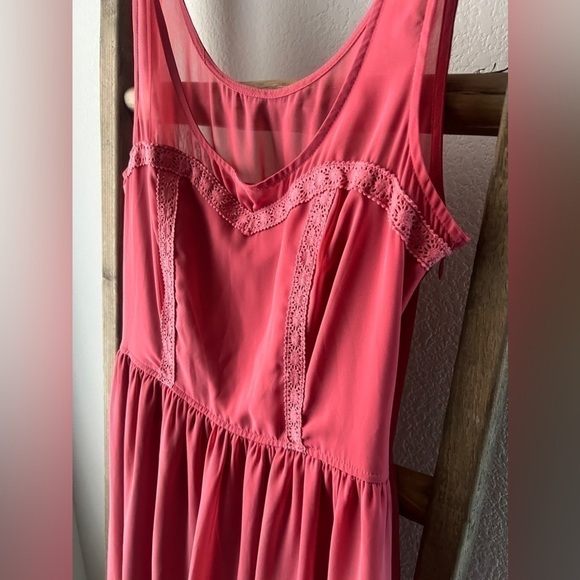 LC Lauren Conrad - coral long dress size 2 - Picture 4 of 7
